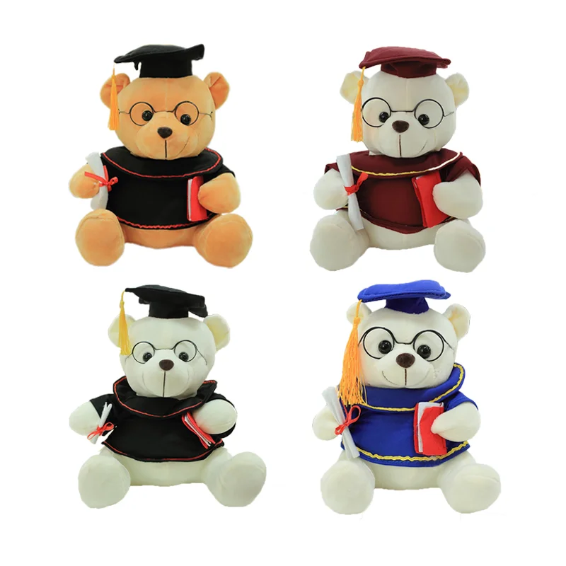 Custom Plush Graduation Bear Toy Stuffed Teddy Bear Toy With a Bachelor Hat Stuffed Teddy Bears Soft Plush Toys