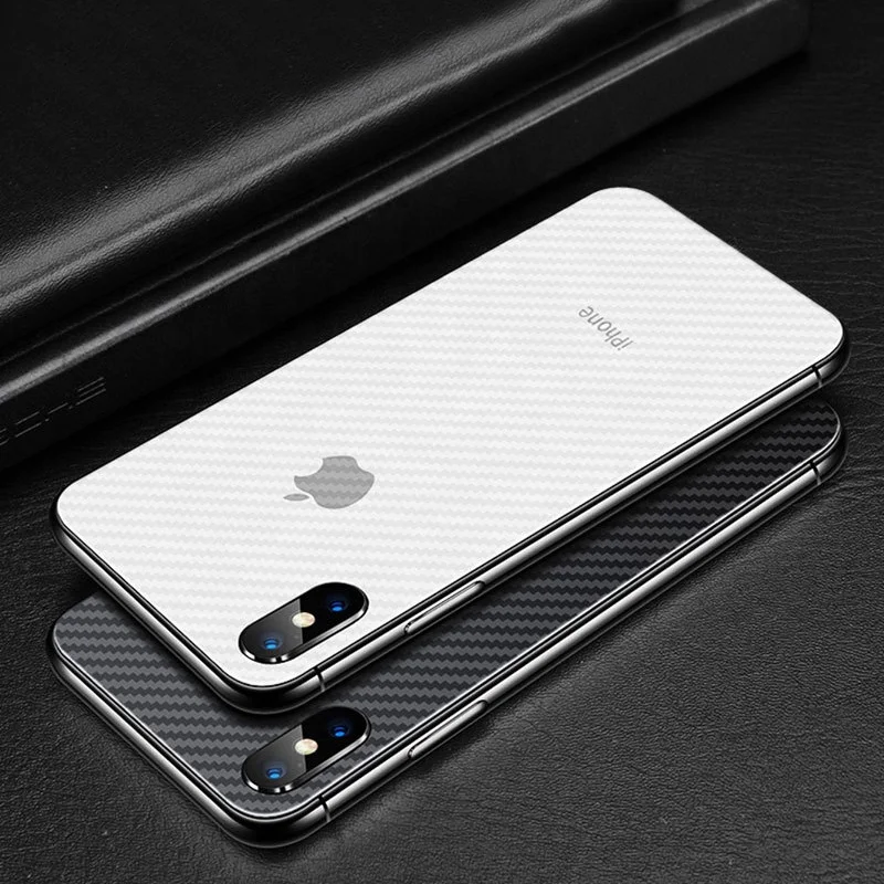 Anti-scratch carbon fiber soft cell phone back film skin for iphone x xr xs 11 pro max protector