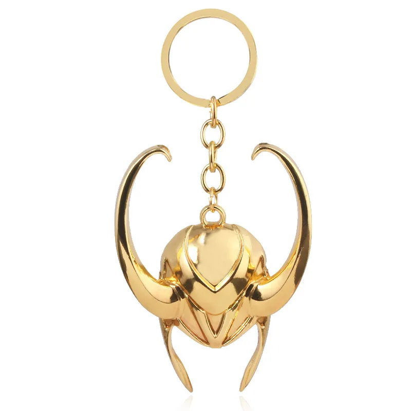 SHTONE Wholesale Souvenir Gifts New Design Marvel Key Chains Keyrings Metal Golden Loki Keychains Factory Direct