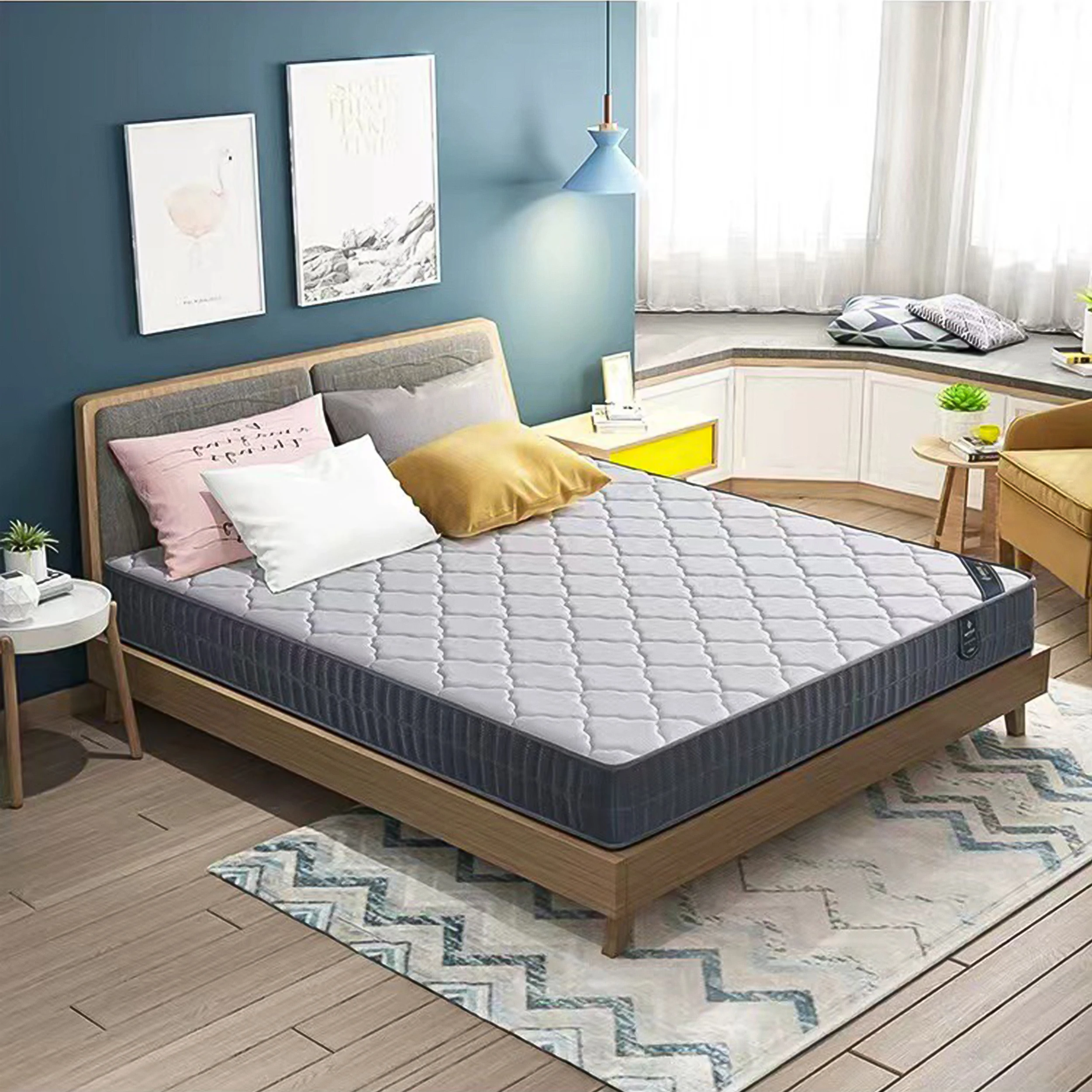 3D latex mattress 1.5m1.8m double latex spring mattress home thickened 22cm thick soft and hard dual-purpose mattress