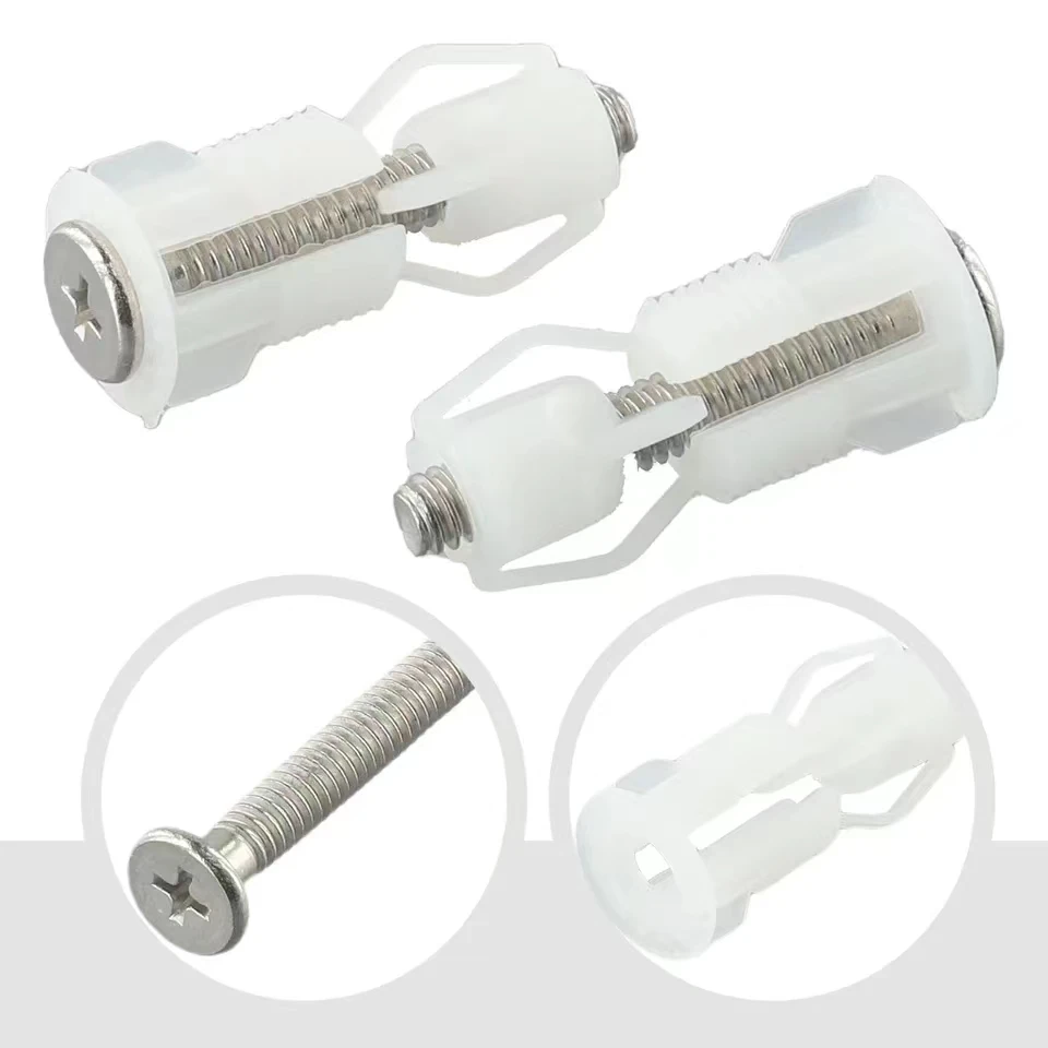 Top Fix Toilet Seat Screws Nut Cover Lid Pan Fixing WC Blind Hole Fitting Kits Replacement Toilet Seat Screws Bathroom Part