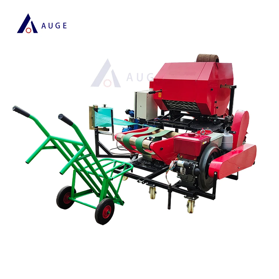 45-60 Bale per Hour Corn Silage Baler and Wrapper Machine Rice Husk Strip Baler Compression Machine