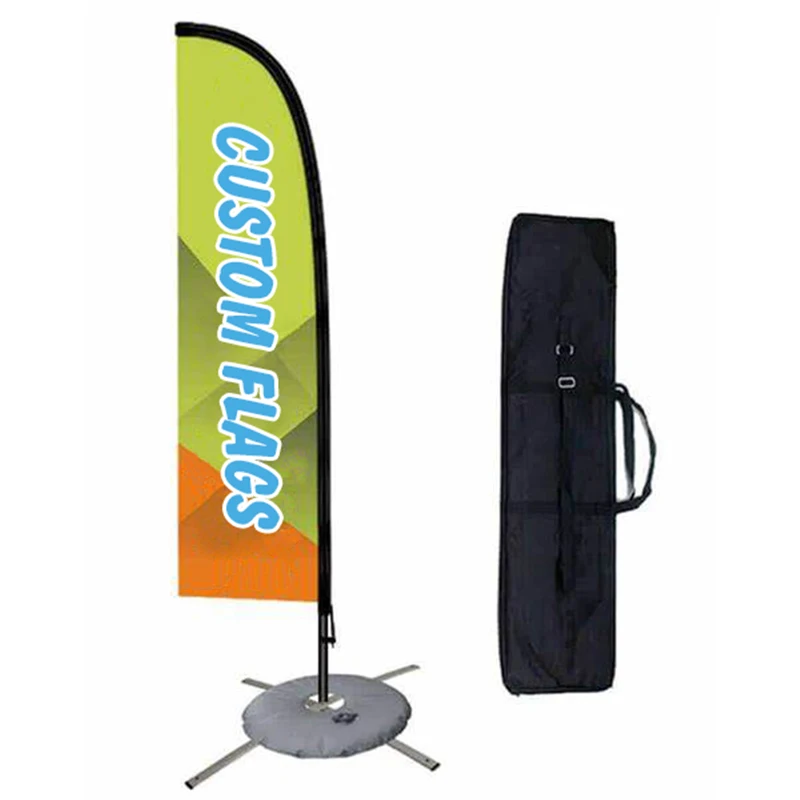 Factory Custom Feather Flag Set Advertising Beach Flag Outdoor promotional flags and banners