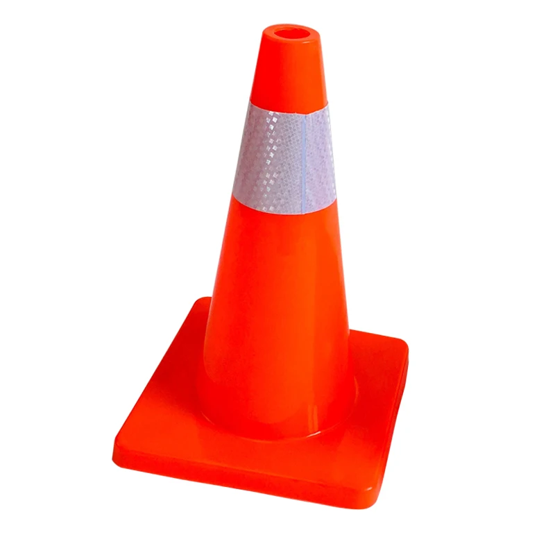 Sun Proof Waterproof Heat-Resistant 450Mm Height 100% Flexible Road Pvc Safety Traffic Cone