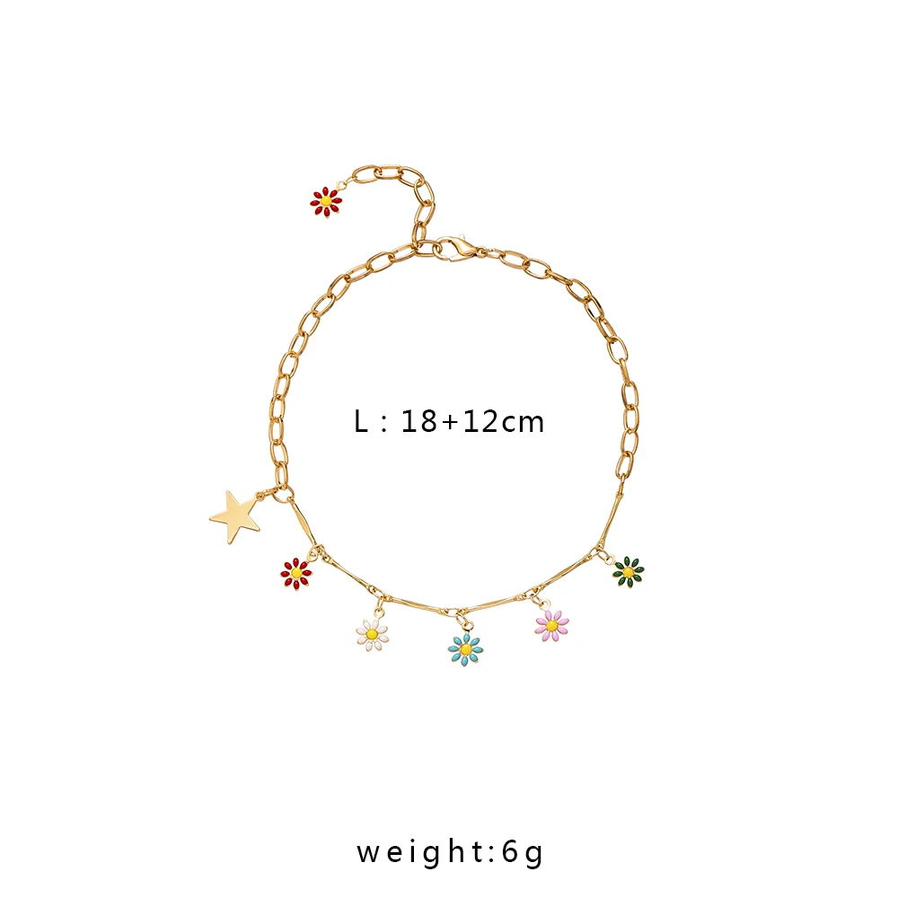 
Factory new Ladies tassel bracelet boho bracelet flower anklet for parties 