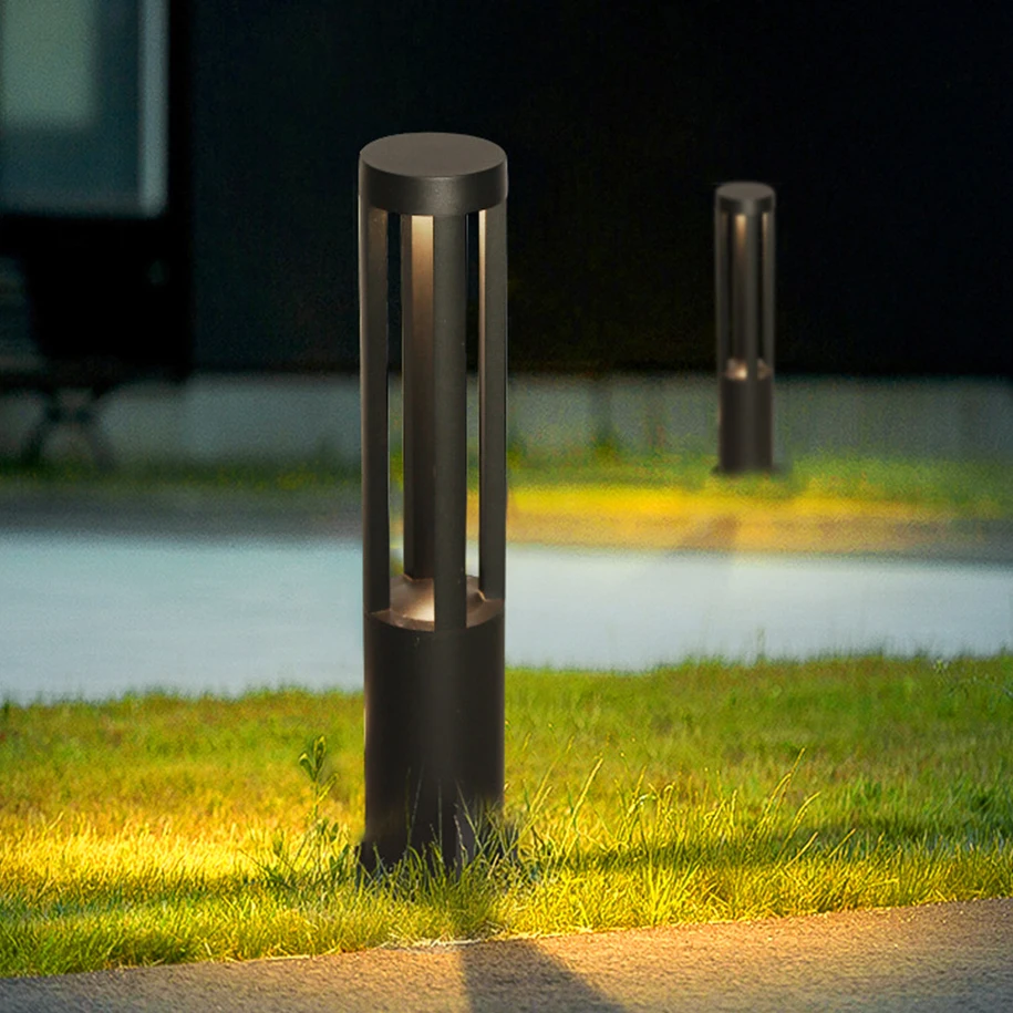Modern Ip65 Waterproof Solar Lawn Lamp Low Voltage Outdoor Solar Garden Led Bollard Light For Hotel Lighting