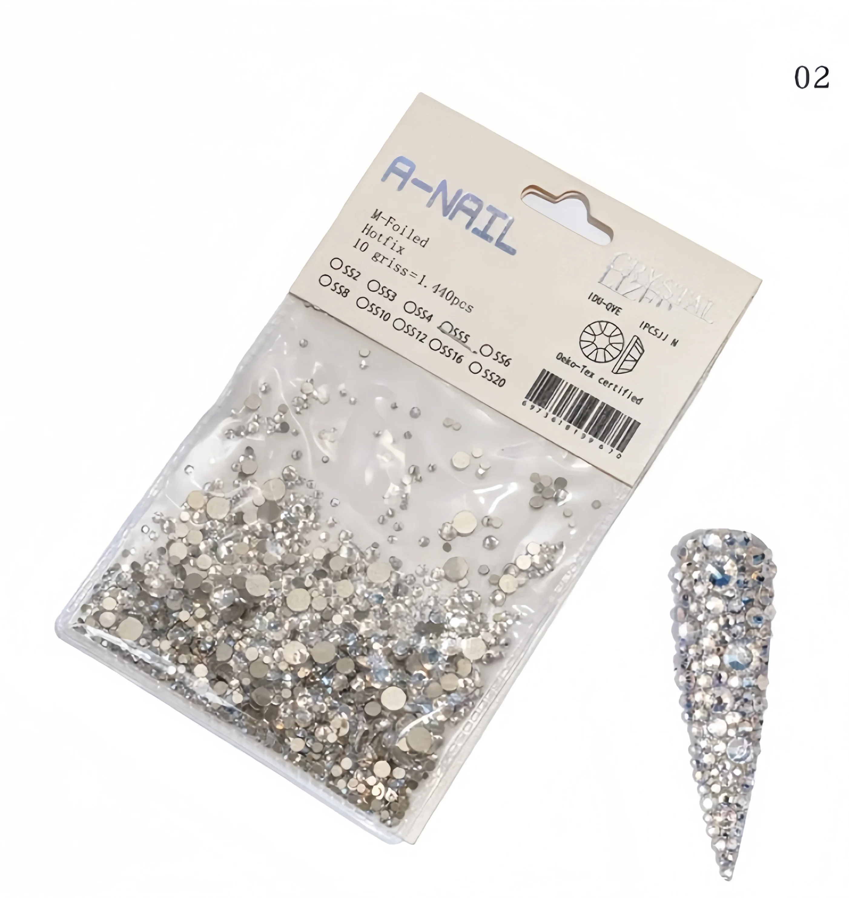 Tool set large 6 grid nail pointed back flower shape metal high quality glass custom stickers drop rectangle rhinestones