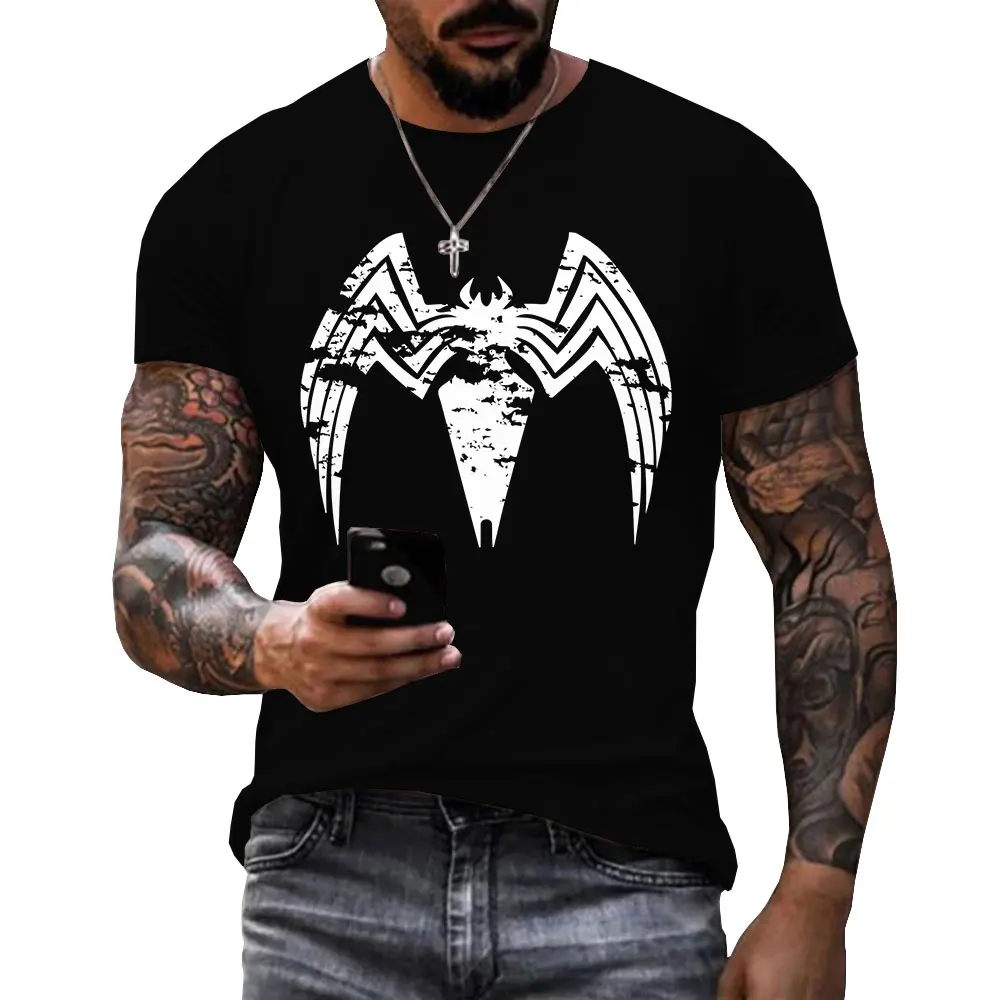 Fitspi Fashion Spider Logo Graphic T Shirts Men Casual Custom Cool 3d Printed Tees Summer Outdoor Sports Short Sleeve Top