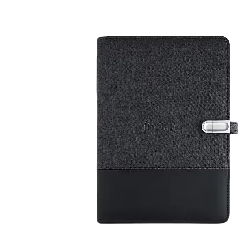 Wireless Charger Diary Notebook with Powerbank Usb Drive A5 Digital Planner for Business Office