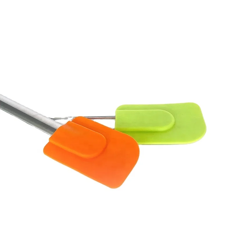 custom Heat Resistant Kitchen Accessories silicone kitchen products easy clean durable Spatula with stainless Steel Handle