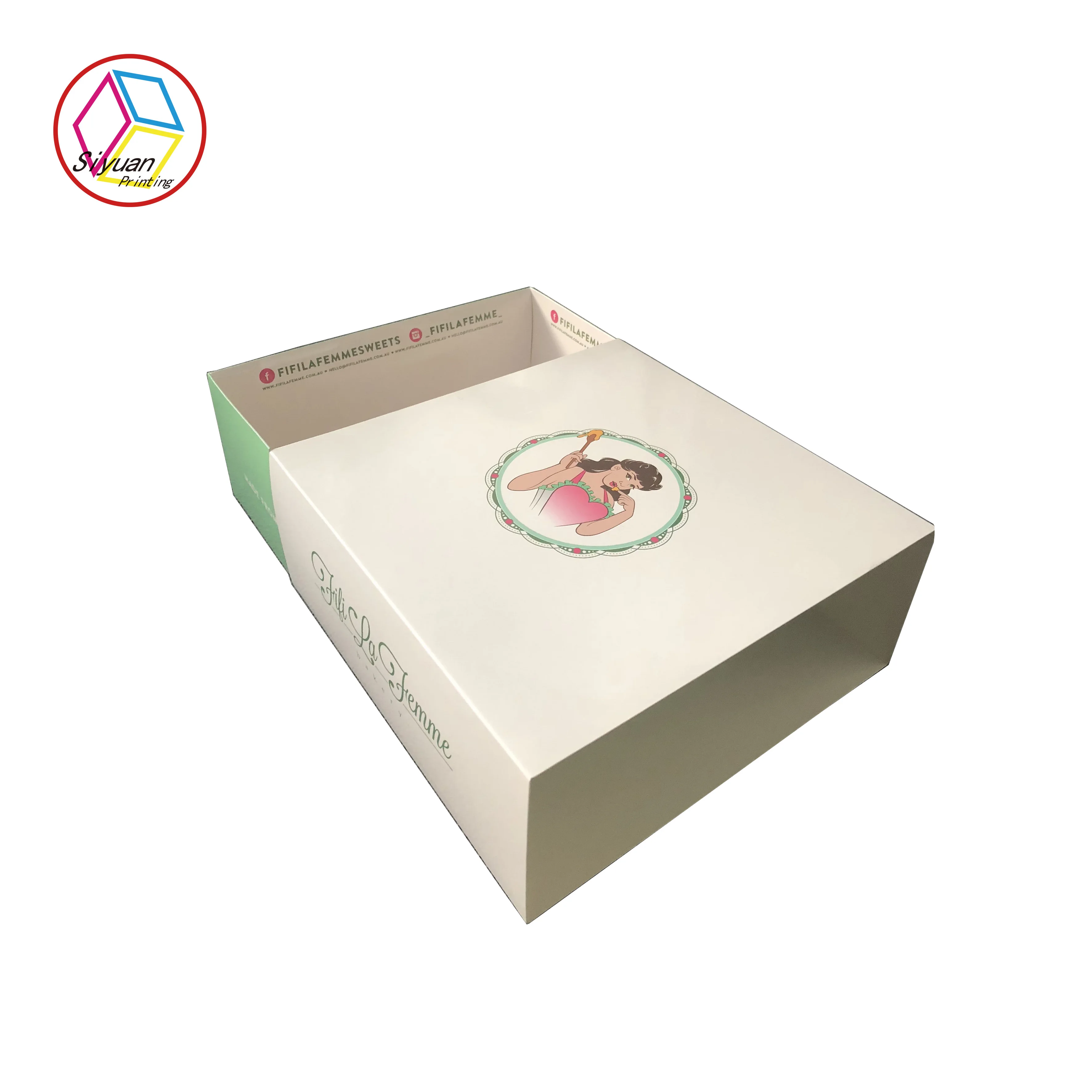 Modern useful cheap plain patisserie cake box