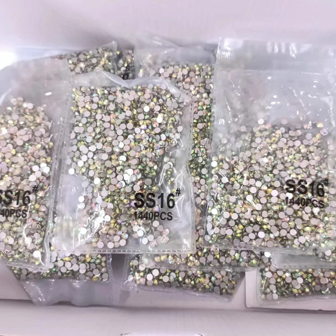 Fashion Lt Rose Wholesale ss6 ss8 ss10 ss20 Top Quality Non Hot Fix Flat Back Nail Rhinestone For Nail Art