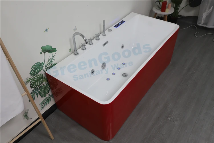 Акриловая автономная мини-ванна с простым дизайном для помещений, СЕ, глубокий массаж, джакузи, ванны