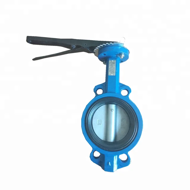 EN593 PN10/PN16/PN25/Class 125 Cast Iron Wafer Type Butterfly Valve With PINS