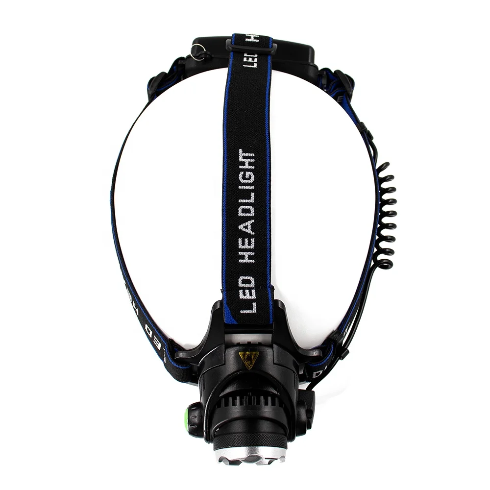 Aluminum alloy ABS Zoom DC charge 3 modes high power LED head lamp