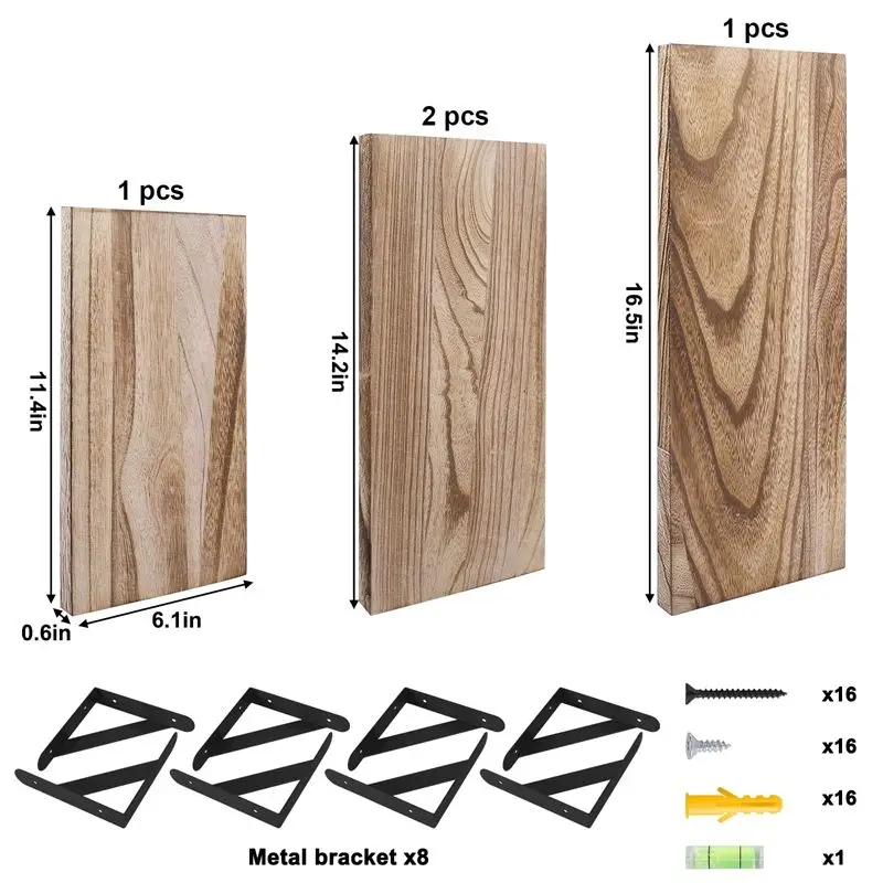 Living Room Bedroom Wall Mounted Shelf Kitchen Wall Display Storage Floating Wall Shelves