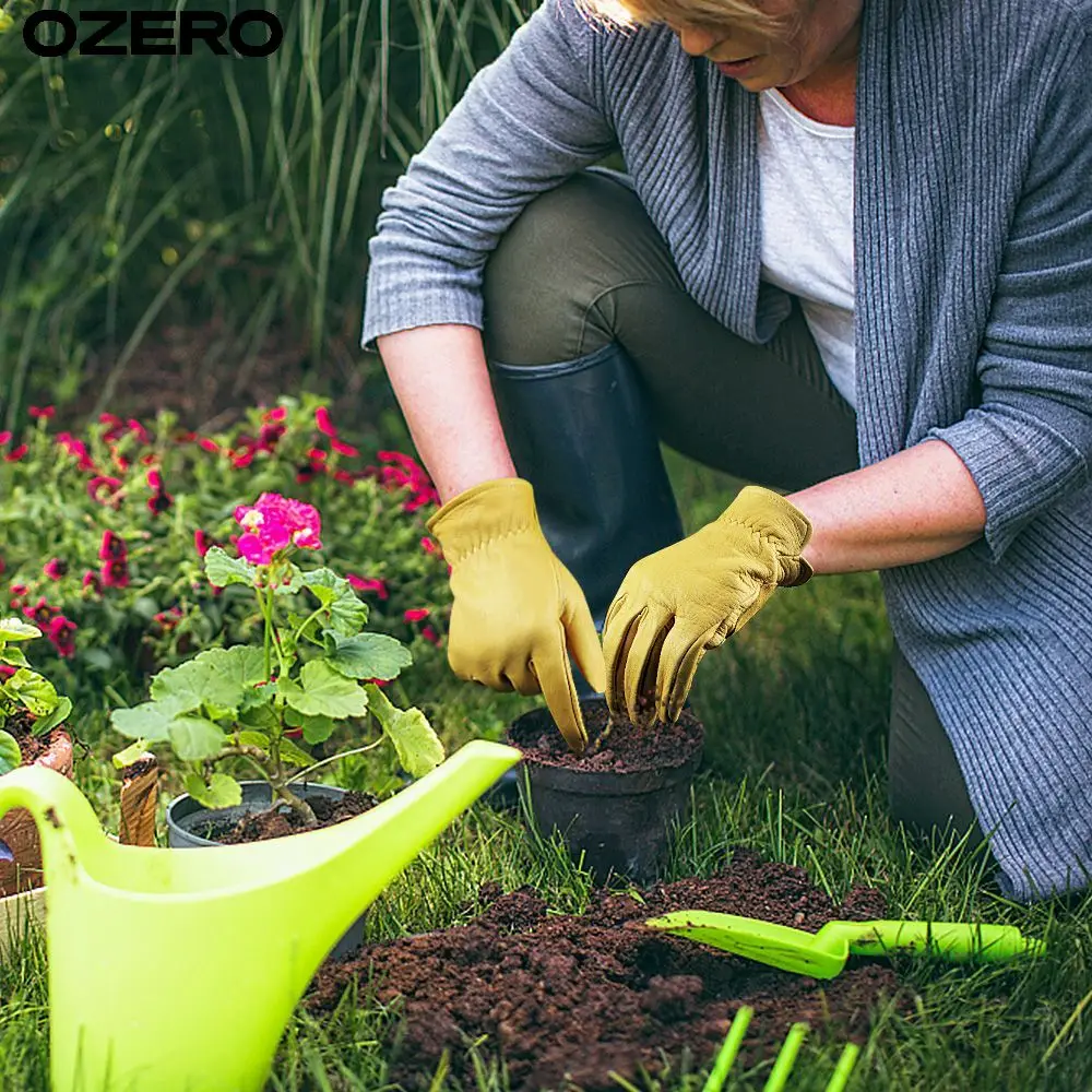 OZERO Comfortable Sports Windproof Private Logo Grain Cowhide Warm Cowhide Leather Boxing Gloves