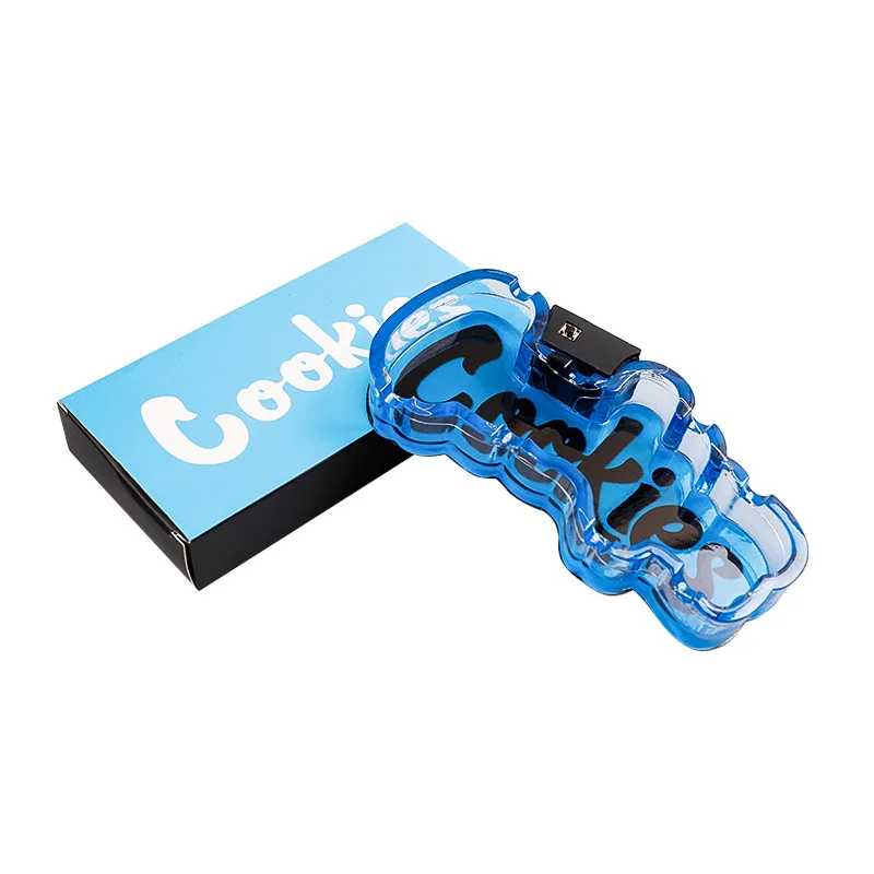Portable Creative Hot Sell Led Resin Ashtray Glow in Dark Glass Ashtray With Lamp Plastic Car Ashtray