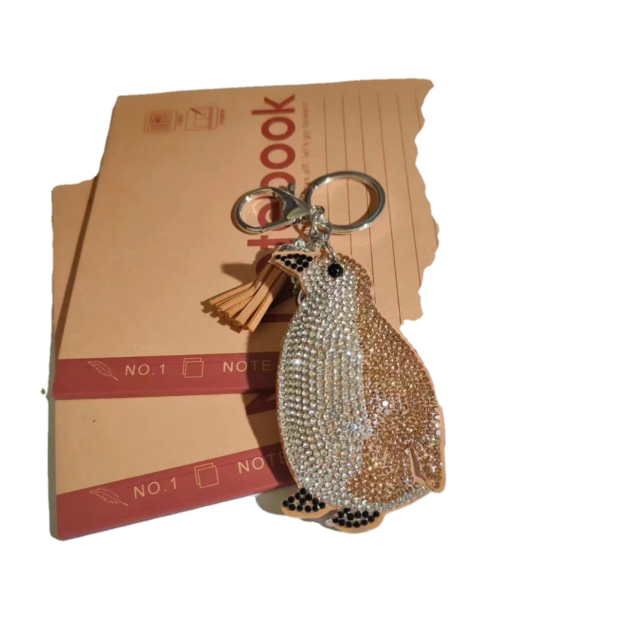 Европейский стиль простая модная сумка с подвеской в виде маленького животного пингвина подвесная декоративная кисточка брелок со стразами