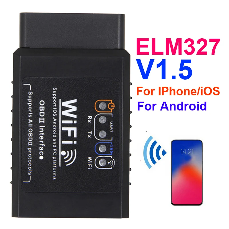 2024 Trending item OBD2 Scanner Adapter F5 Wireless ELM327 WiFi V1.5 Car Engine Fault Code Reader for Android for iPhone