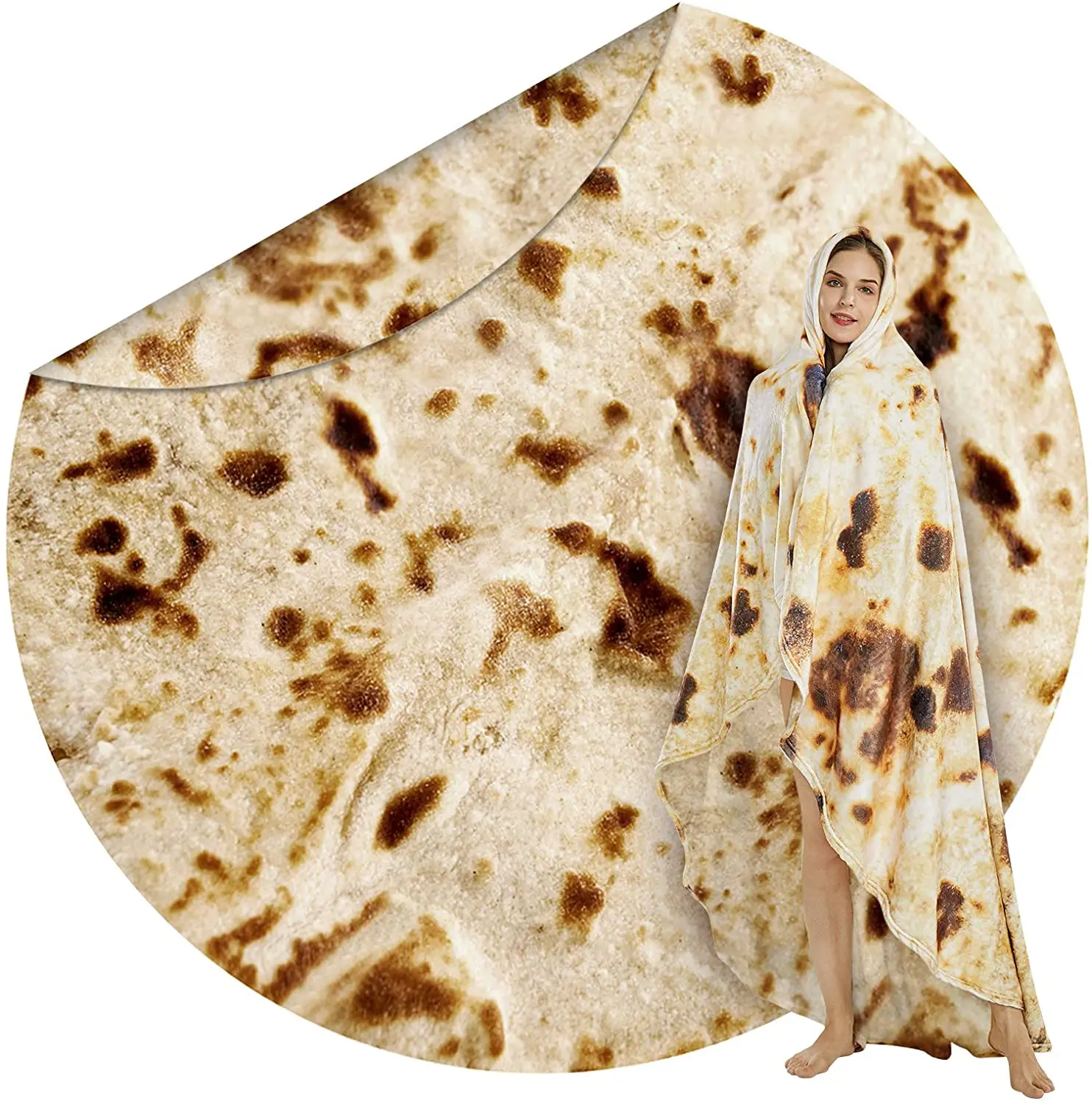 
Funny Burritos Throw blanket high-quality Environmentally Friendly Flannel Fabric 