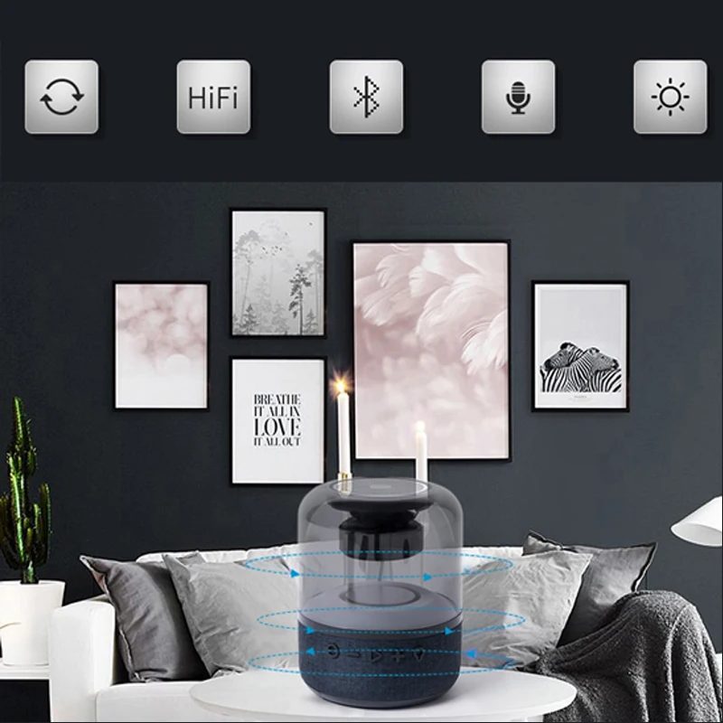 JY-02 Transparent light 2.1 channel 20W high power wireless speaker