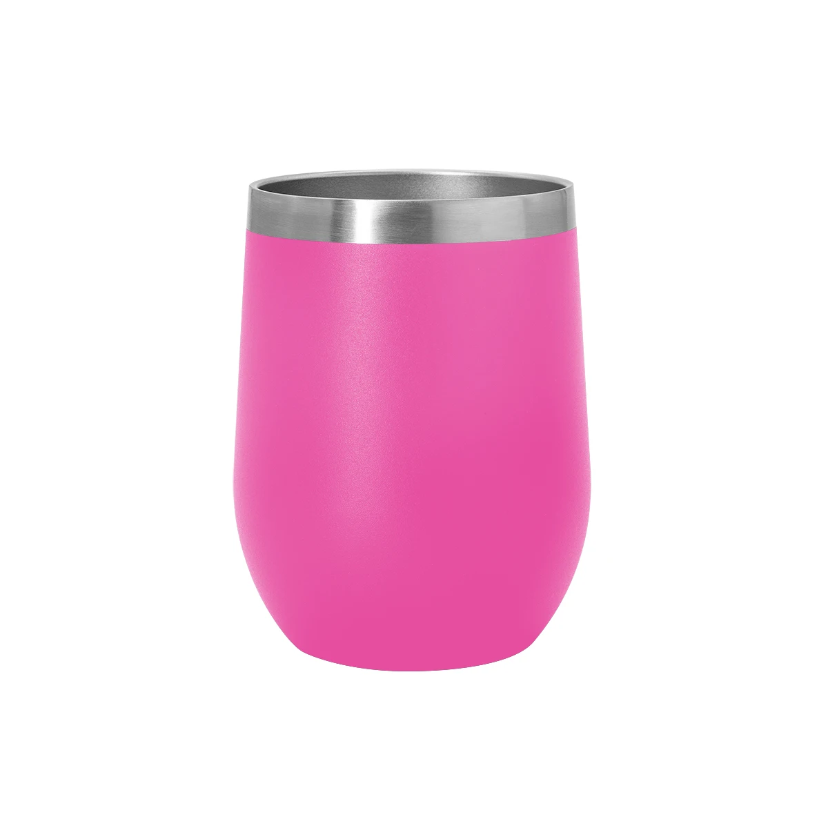 Custom 12oz double wall stemless stainless steel wine tumbler insulated vacuum egg shape mugs Cup wine glass with lids