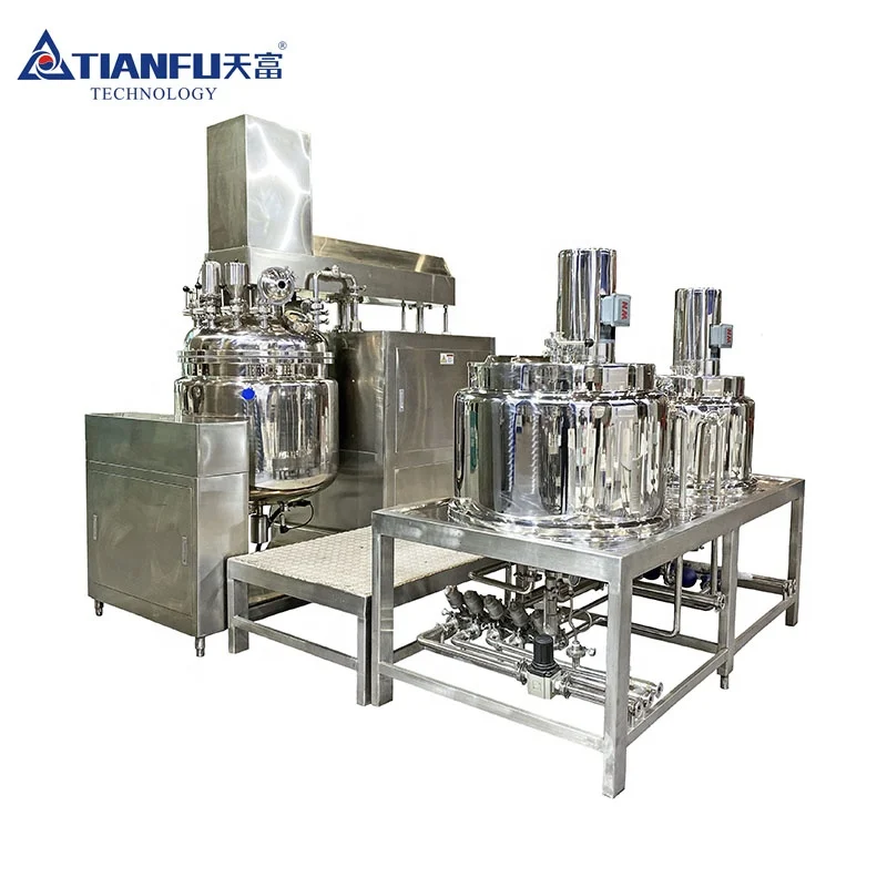 
TIANFU Technology TFZRJ-200L Vacuum Emulsifying mixing manufacturing machine for baby cream 