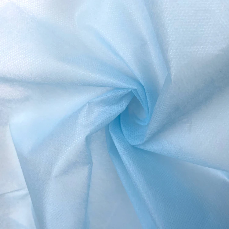 Hygienic towels for women eco-friendly Nonwoven fabric rolls baby diaper used white blue tela no tejida telas no tejidas de