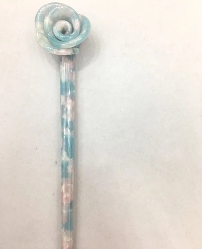 
cellulose acetate round with flower handmade hair stick fashion hair accessories plastic hairpin 