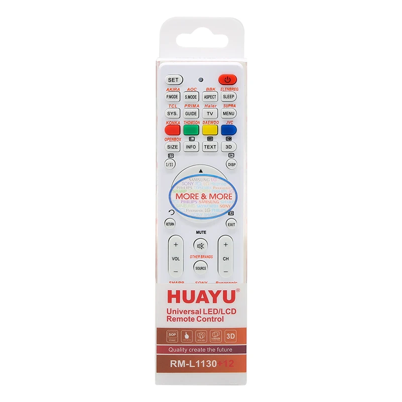 HUAYU RM-L1130+12 Universal Remote Control for All Brand LCD LED HDTV 3D Philips Samsung Sony LG Sharp TCL Smart  TV Remote