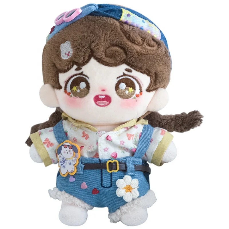 Original custom plush doll clothes costume workwear suit shirt custom 20cm plush doll with clothes