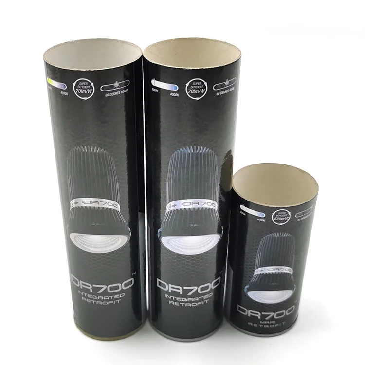 Environmental Light Bulb Lighting Composite Paper Cans Cylinder Wrapping bowling Paper Tube Custom