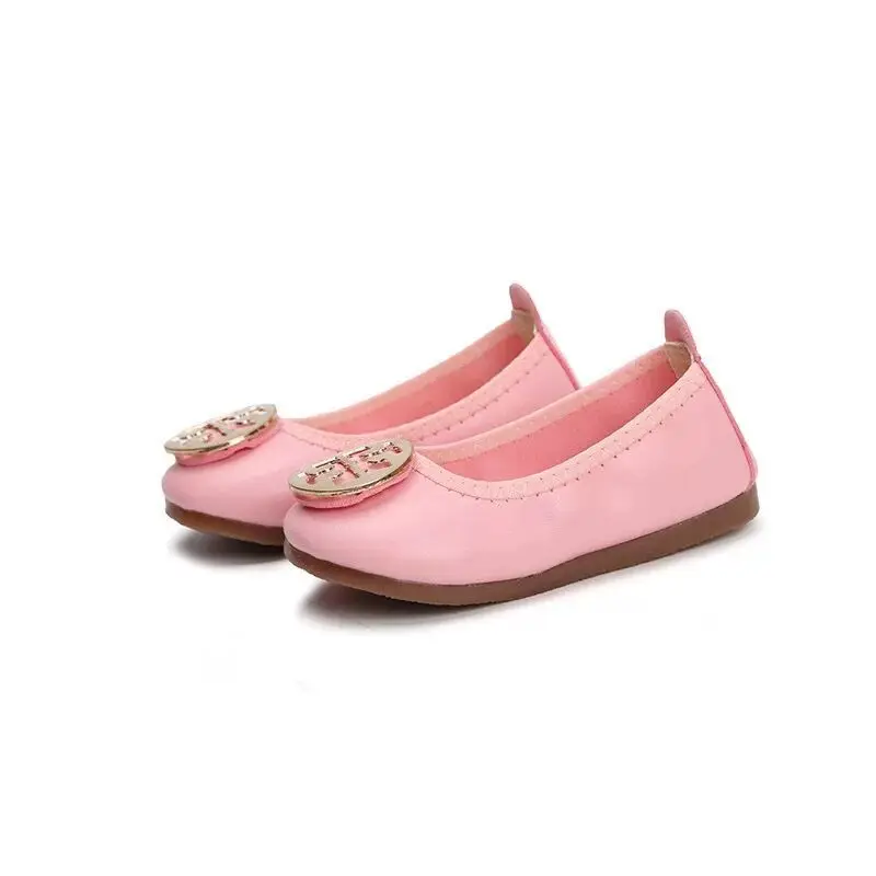 Lovely Princess Girls Shoes Non Slip Soft Sole Flat Children Shoes Candy Color Fashion Performance Dance  Shoe