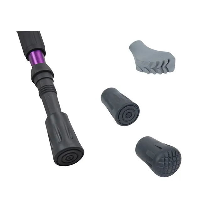 
Anti slip walking stick pads protective rubber feet rubber tip for trekking pole  (1600111325537)