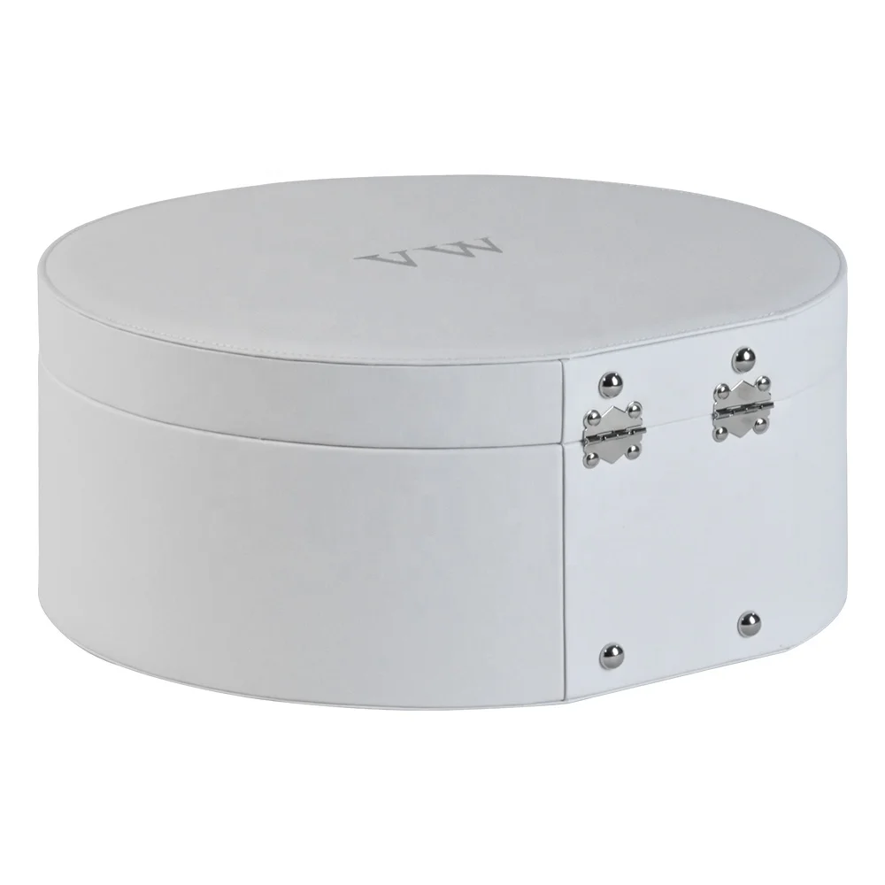 gift decorative wedding bridal luxury quality leather hat storage box