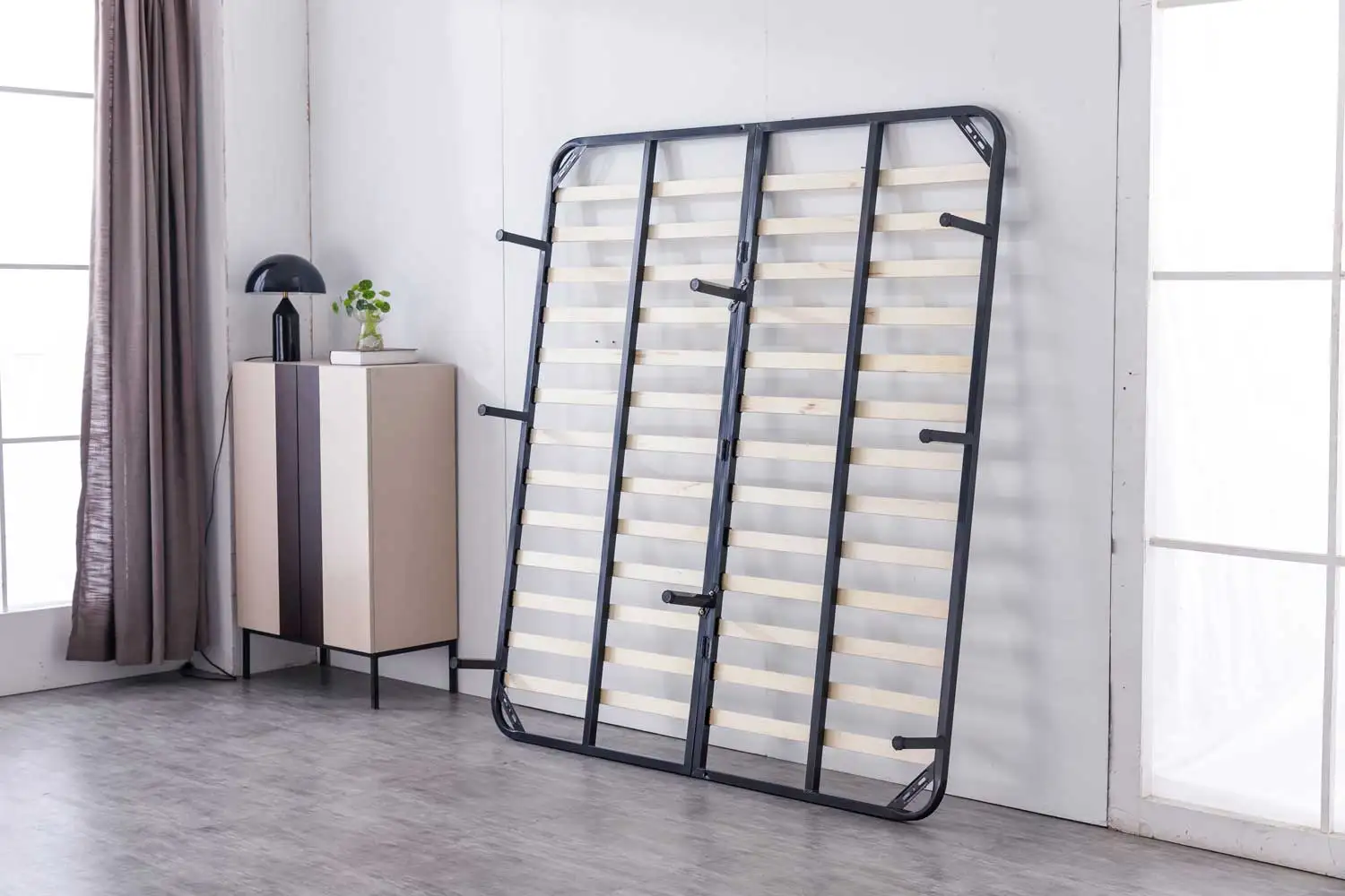 Factory direct  king size Stable modern iron platform lift up mechanism bed frame