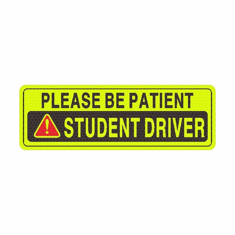 Waterproof Student Driver Reflective Car Magnetic Sign Sticker Plates Student Learner driver Magnet Signs Painting Car Sticker