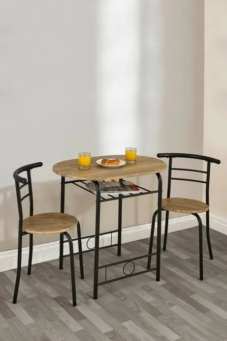 YuKai Best sale dining table 1 table and 2 chairs for indoor furniture lunch table for office-kitchen DS-811