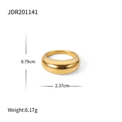 Ins Style 18K Gold Plated Zircon Enamel Ring Jewelry Stainless Steel Waterproof Open Rings for Women