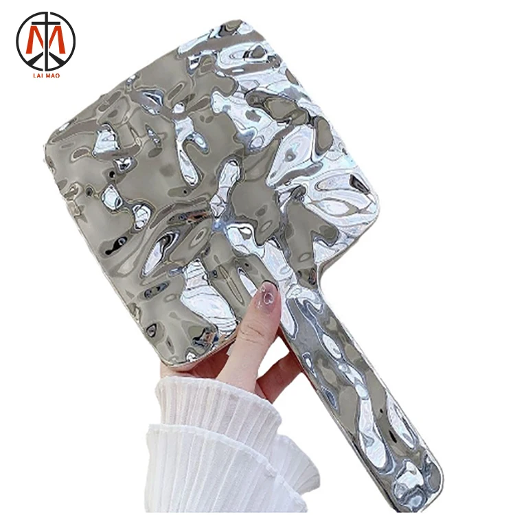 Princess Style Handheld Makeup Mirror Retro Bathroom Dormitory High Definition Mirror Surface Handheld Mirror