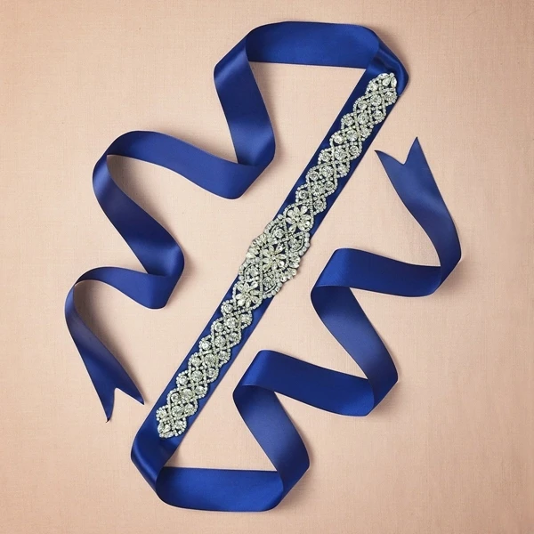 
Hot Selling Vintage Flower Design Iron on Crystal Beaded Applique Bridal Sash Handmade Rhinestone Belt for Wedding Prom dress 