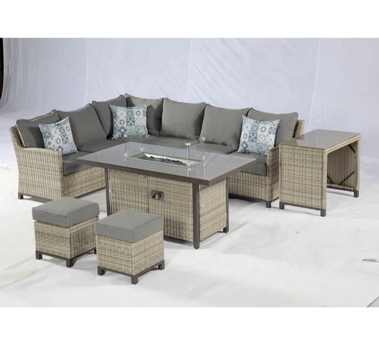 
Luxury outdoor furniture fire pit table set garden fire pit table 