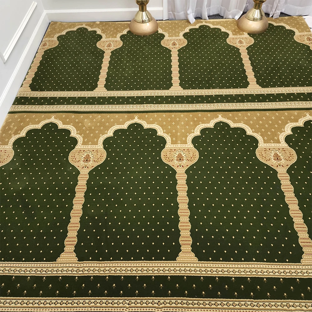 Eco-friendly wool mosque-carpet-turkey muslin masjid carpet roll new design custom size pakistan ballroom mosque carpet