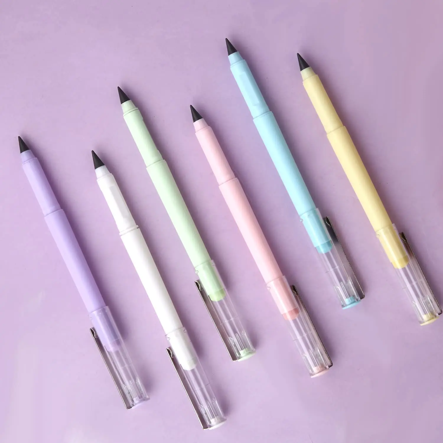 12 colors Custom Promotion School Family Eraser Reusable Infinity Pencil Portable Eternal Pencil Everlasting Pencil for Gift