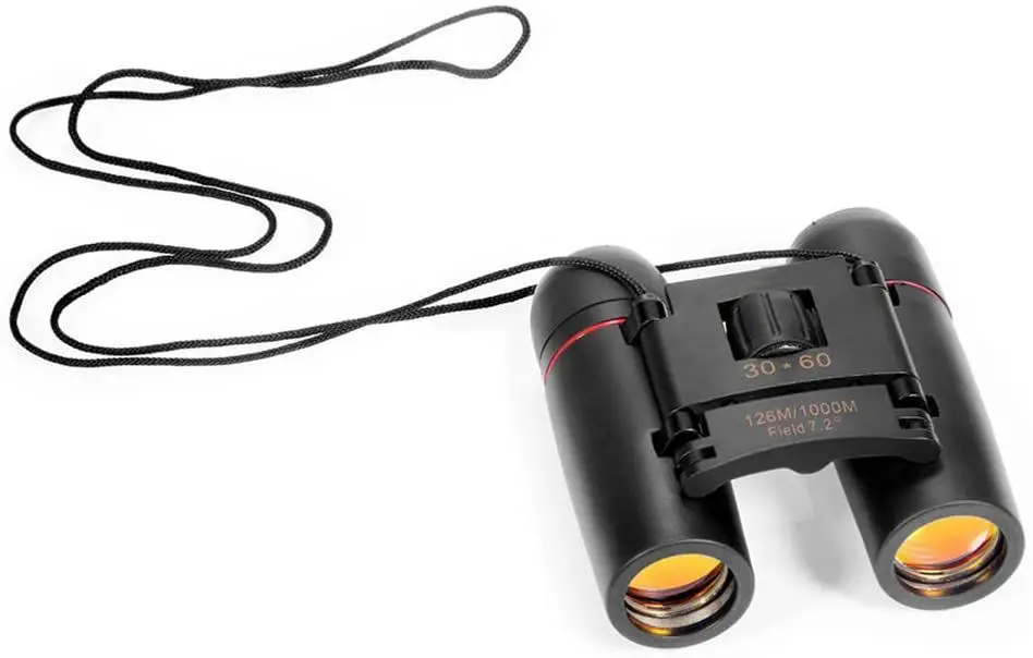 High quality compact sakura binoculars 30x60 day and night vision binocular hunting binoculars black small pocket mini telescope