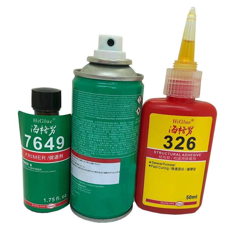 Free Sample 50ml 326 Super Glue Metallic Structural Adhesive for Motor Metal Adhesive Glass Speaker Screw super glue