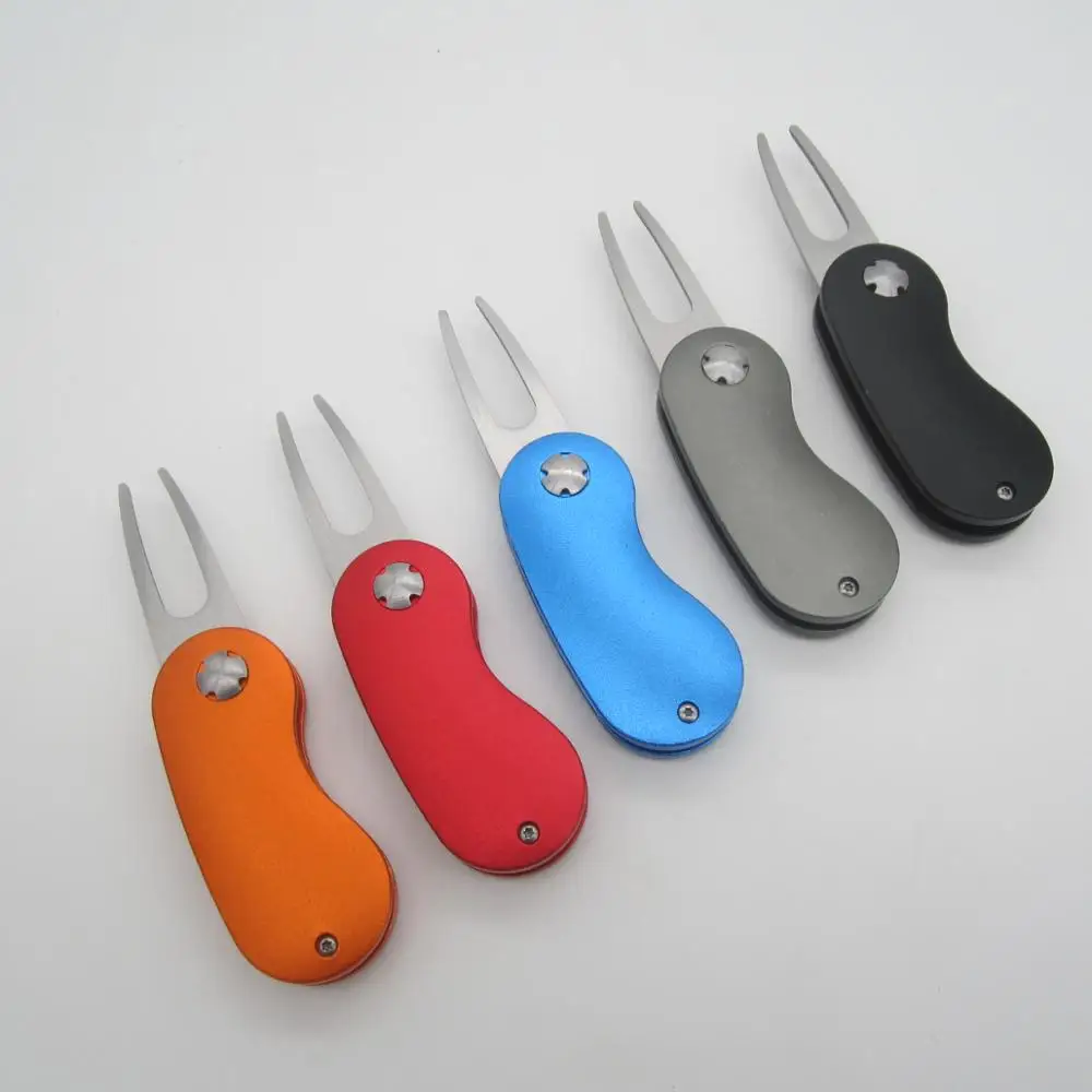 New Popular retractable Metal Golf Divot Tool with personalized Logo Ball marker