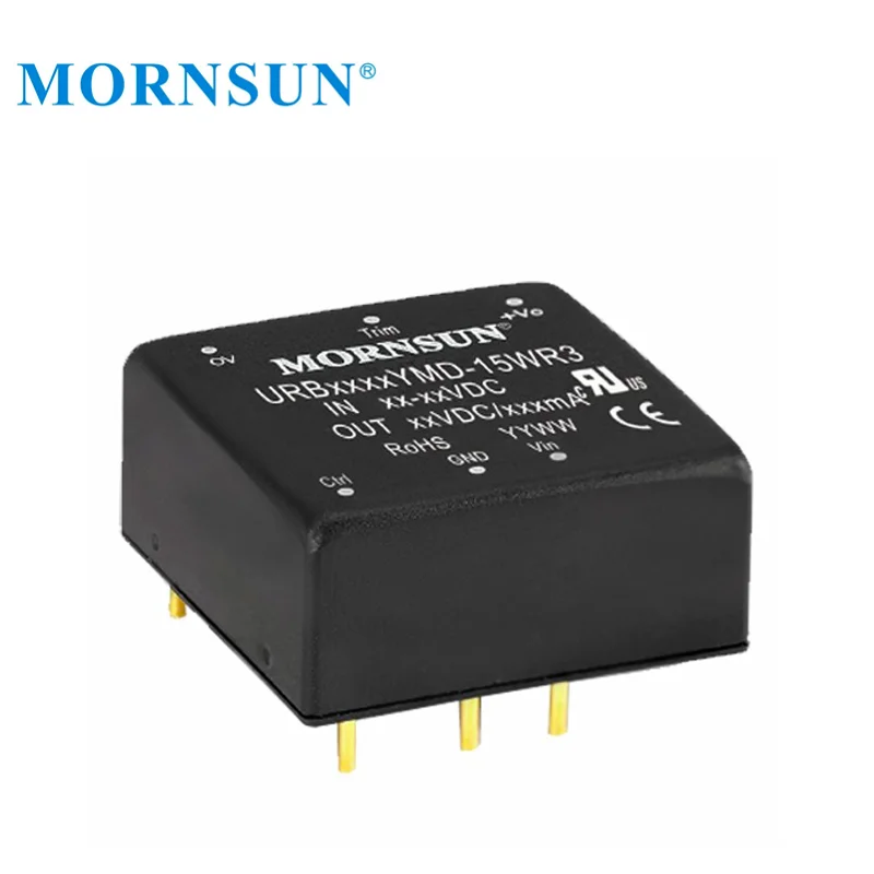 Mornsun URB4815YMD-15WR3 Ultra-wide Input Mini DC-DC Boost Step Up Converter 18V-75V to 15V Regulator PCB Board Power Module