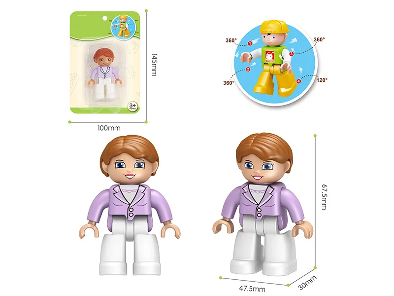 New Arrival 3d Emoticon Building Block Doll Rotates 360 Degrees For Children Kids Diy Assemble Building Block Toy